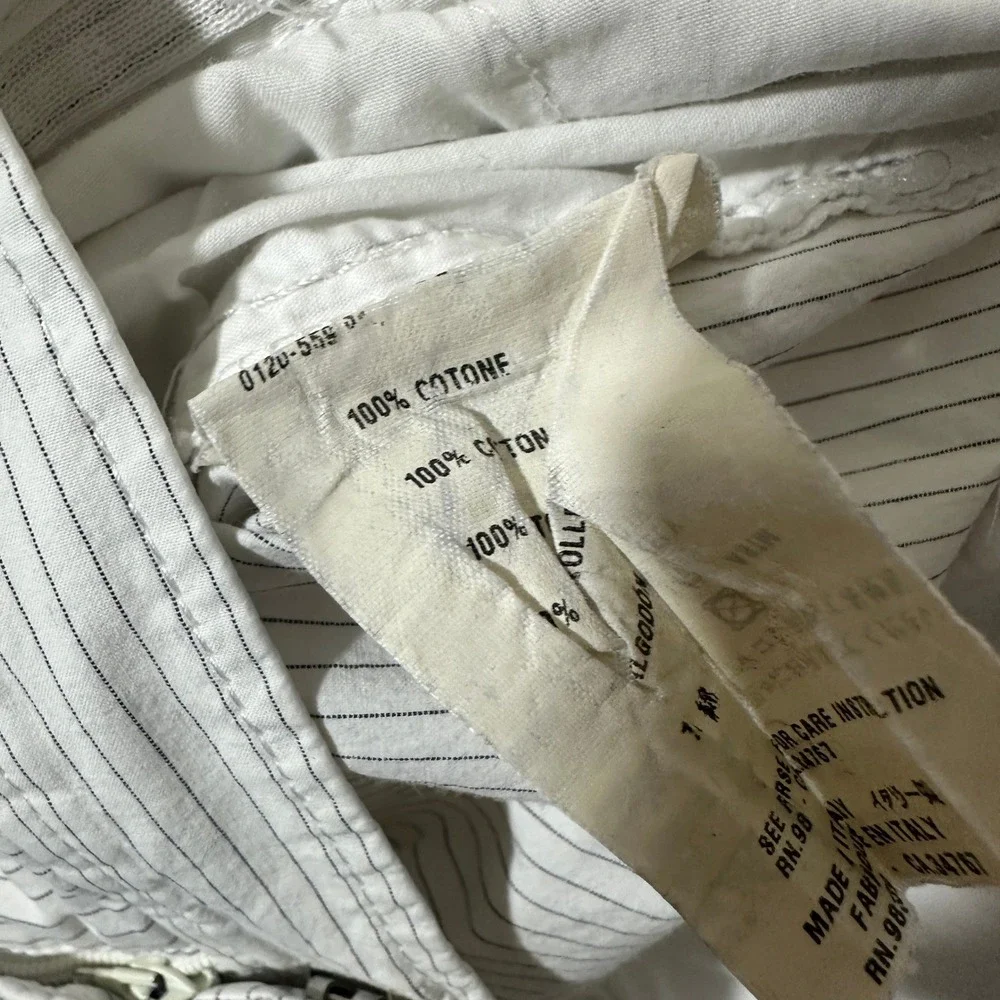 Miu Miu Women's White Pinstripe Cotton Shorts Bermuda 38‎ or XS Made in Italy